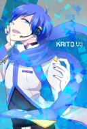 Парик короткий 32 см синий Kaito