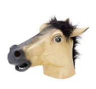 Маска Голова коня бежевая Horse Head Mask