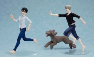 Аниме фигурка Yuri!!! on Ice — Victor Nikiforov — Katsuki Yuuri — Makkachin — 1/8 (две фигурки в комплекте + бонусы + собака)