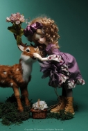 Кукла Kid Dollmore Girl — Sleepy Eyes Flocke(e), (высота 43,5 см), кастом, девочка