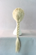 Парик термостойкий длинный 80 см белый с косой Elsa Arendelle