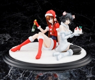 Лимитированная аниме фигурка Steins;Gate 0 — Shiina Mayuri — Makise Kurisu — 1/7 — Christmas Ver. (две фигурки в комплекте)