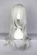 Парик длинный 65 см серый серебристый Sephiroth